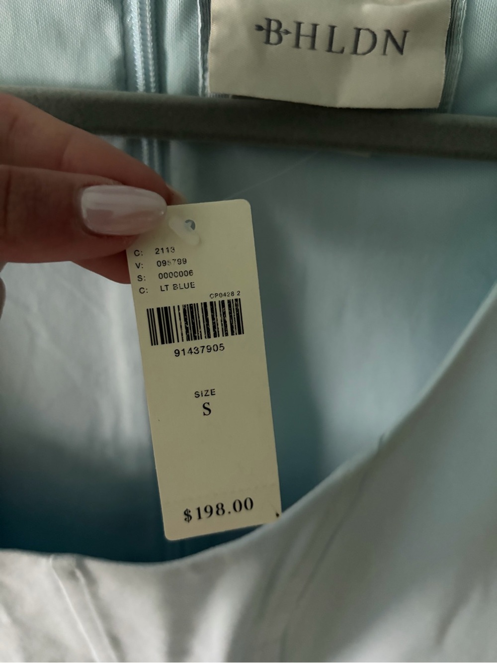 BHLDN Light Blue Sleeveless A-Line Dress - Picture 4 of 5